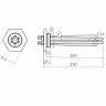Тэн для электрического котла 1500W ТЭНБ-4,5 (ТЭН 60 В 10/1,5 P 220) фланец G2