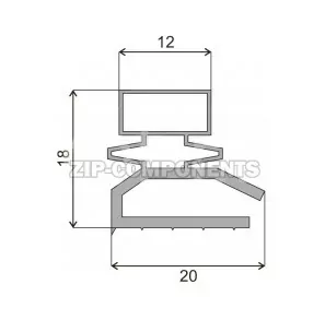 Уплотнитель двери холодильника ОКА 6М (580x290mm) Профиль Р1