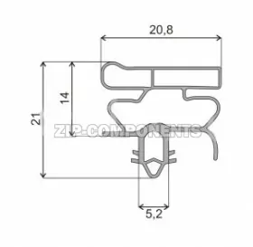 Уплотнитель 585x705 мм для холодильника Bosch профиль ОМ