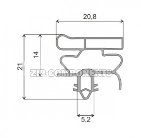 Уплотнитель холодильника Daewoo 740x540 мм профиль ОМ