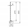 Термостат Unival RT-WH11 (L275, 20-80C, 20A) с флажком и биполярной защитой Италия
